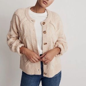Madewell Cable Ashmont Cardigan Sweater Size XS